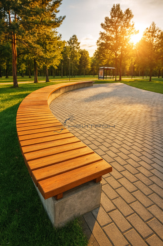 Скамья-настил на бетонное основание  Н-1018