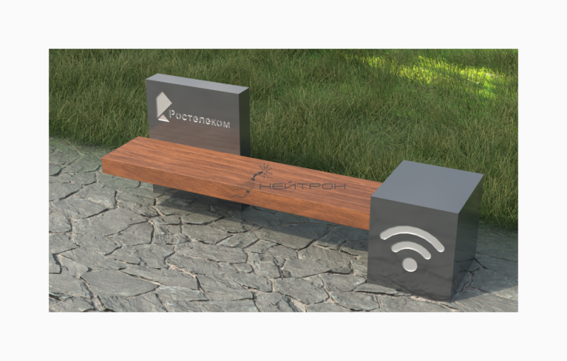 Скамья "СМАРТ" Н-1020 с зарядкой и подсветкой 5063 Sora