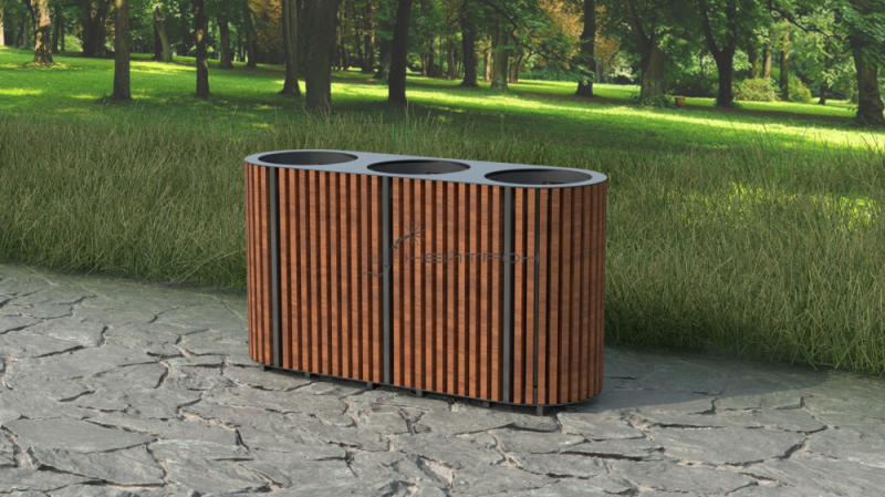 Урна тип 4 Тройная У.4.МС.1004 5063 Sora