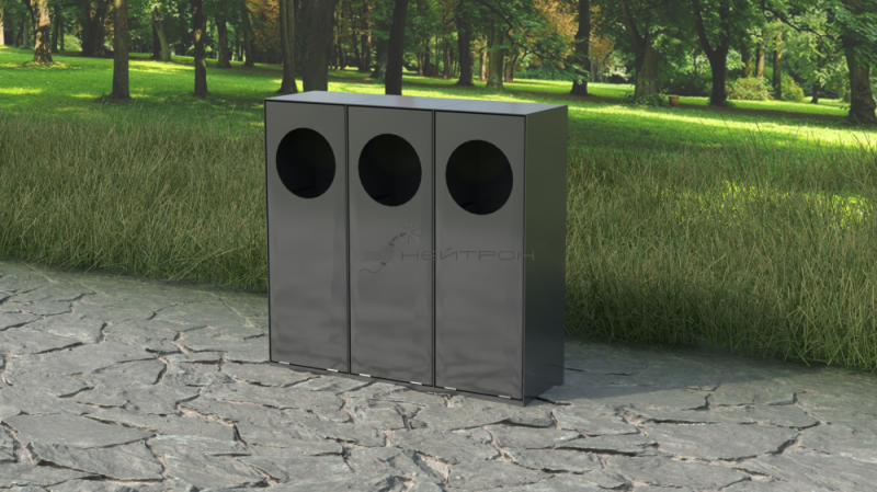 Урна тип 5 Тройная У.23.АЛ.1005