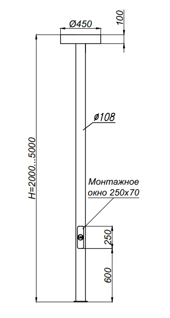Уличный парковый светодиодный светильник "ЗОНТ"